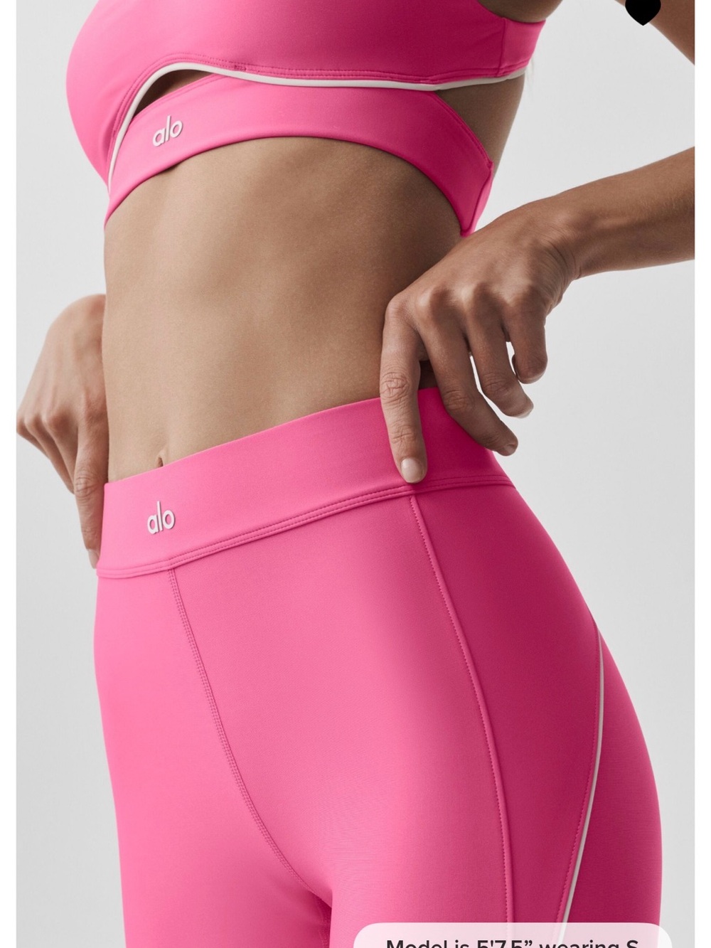 NWT Alo Yoga Airlift Speedwork 7/8 Leggings Paradise Pink Medium High Waist